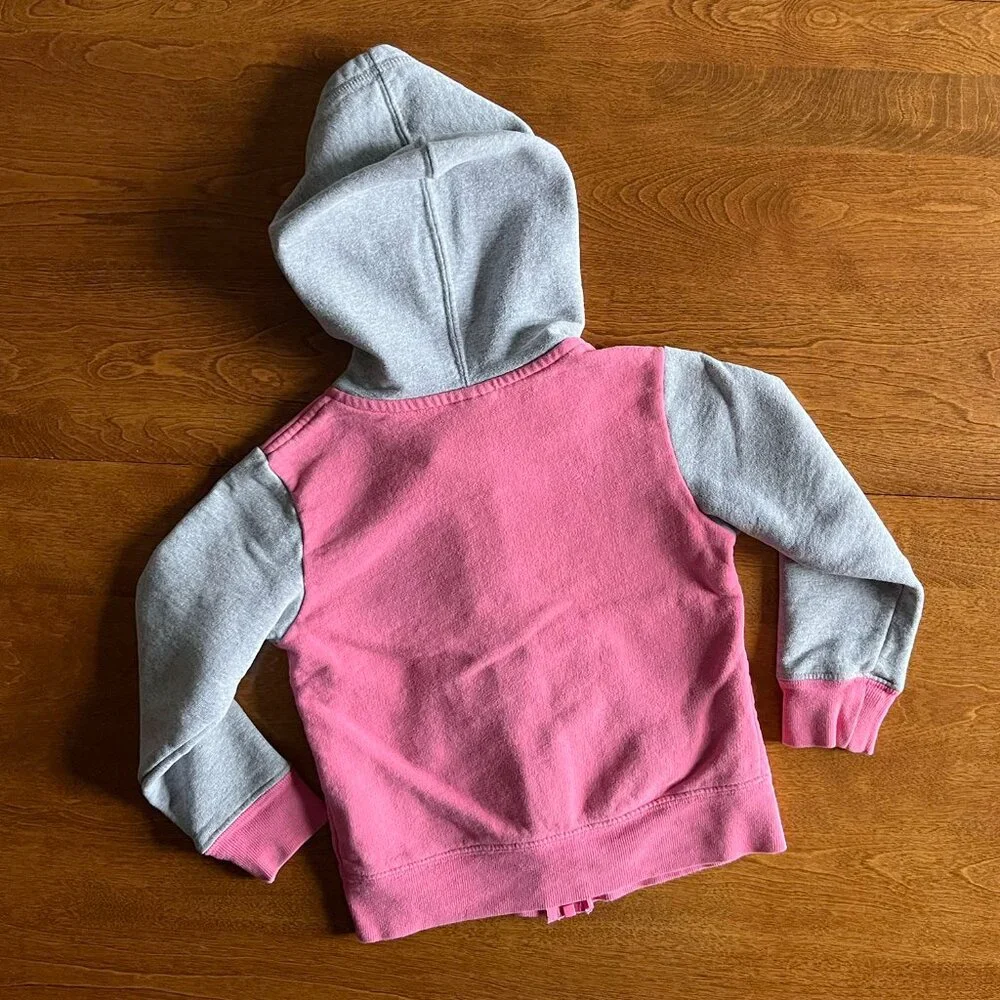 The North Face pink and gray hoodie 3T